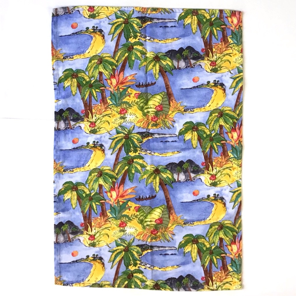 Kitchen Dish Tea Hand Towel 18”x27” Destination Linens Colorful Hawaii Tropical